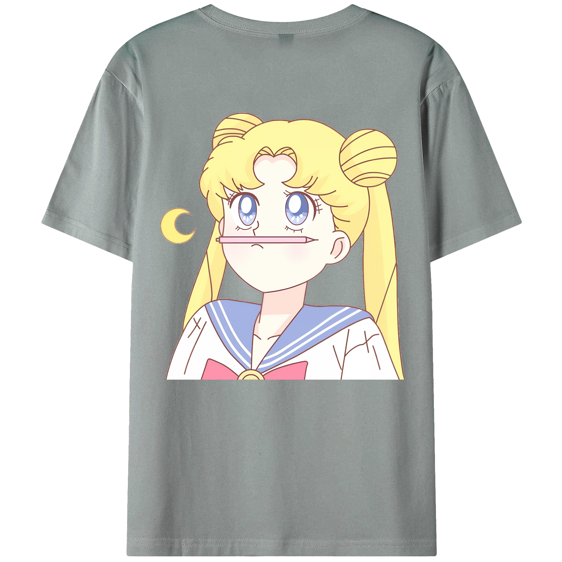 （画像用） 美少女戦士セーラームーン 愛野 美奈子 あいの みなこ Sailor Moon Aino Minako 綿100％ メンズ半袖Tシャツ（バックプリント） 通気性